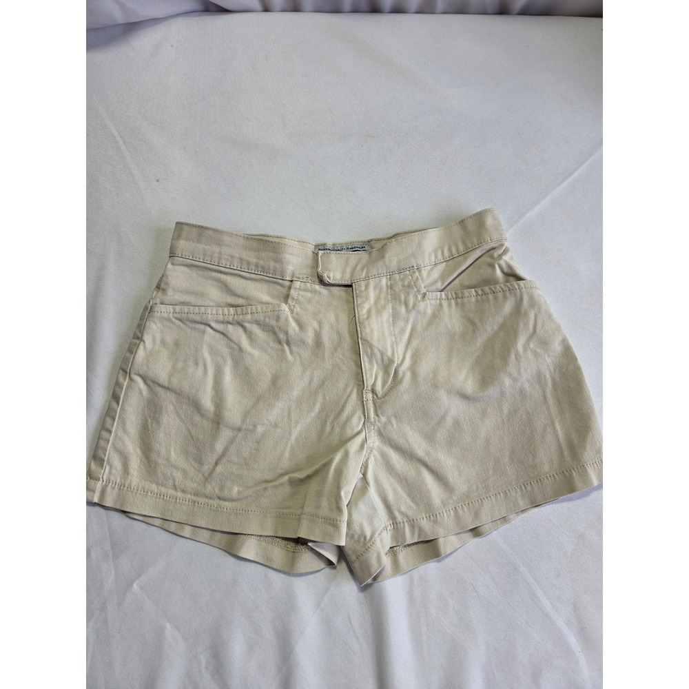 Limited Too Khaki Chino Shorts Girls Size 12 Regular Tan Cotton Blend Stretch